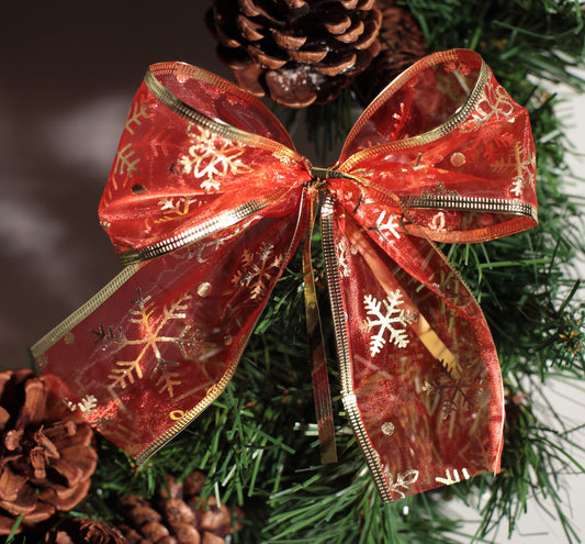 Delicate Organza Bow with Gold Ornaments - Available in 2 Variants