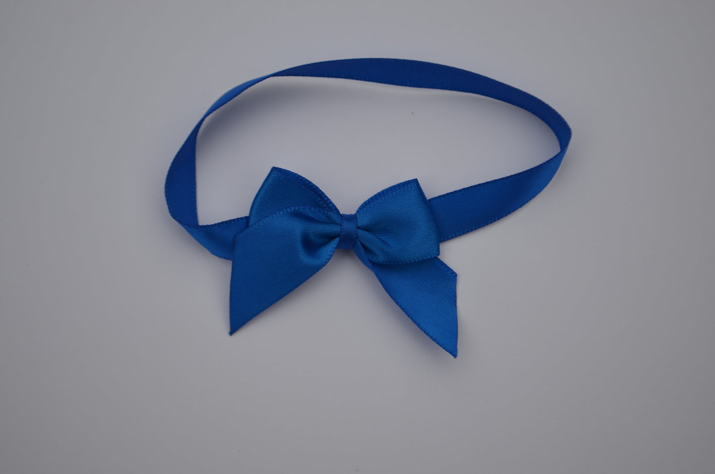 Mini Satin Bow with Elastic - Available in Red and Blue