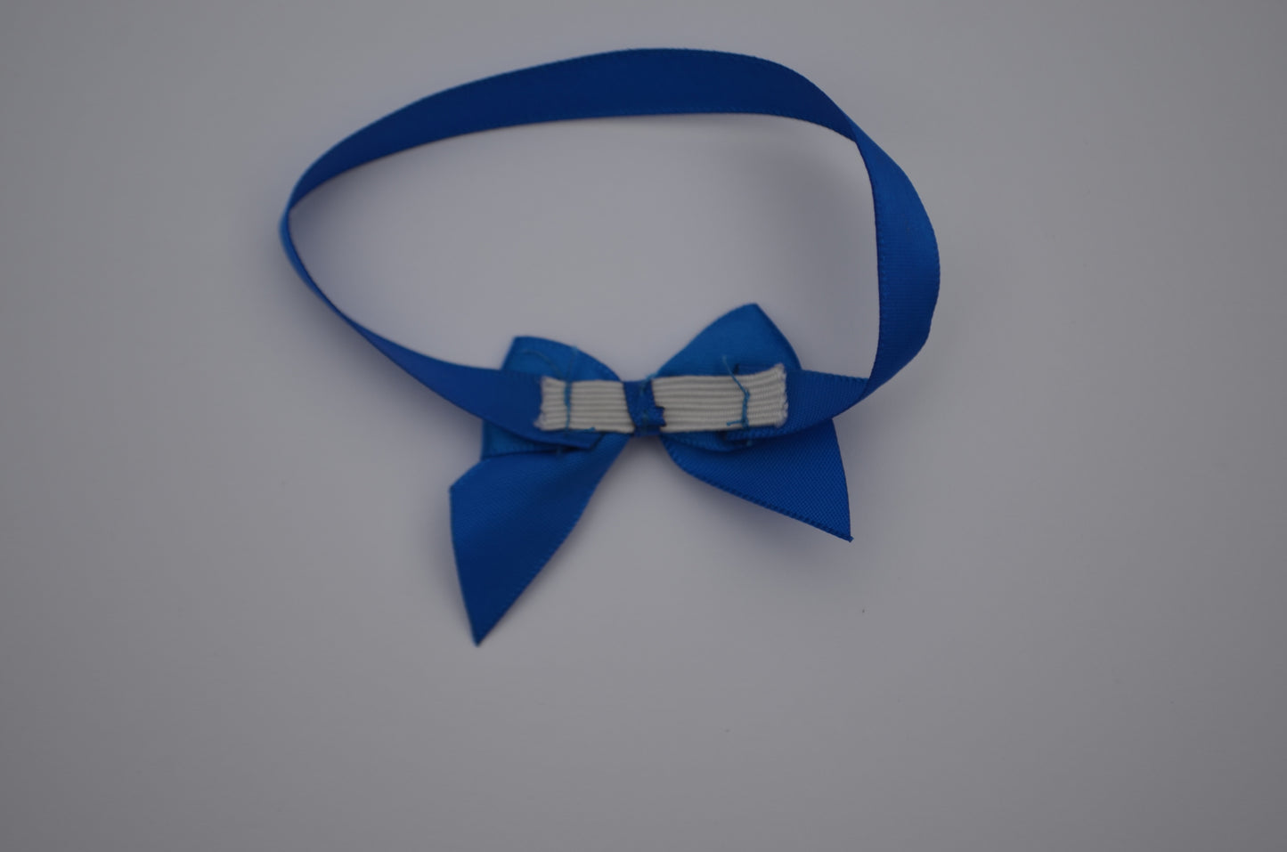 Mini Satin Bow with Elastic - Available in Red and Blue