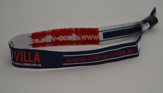 Admission Ribbon - Small fabric bracelet as a ticket for festivals or events