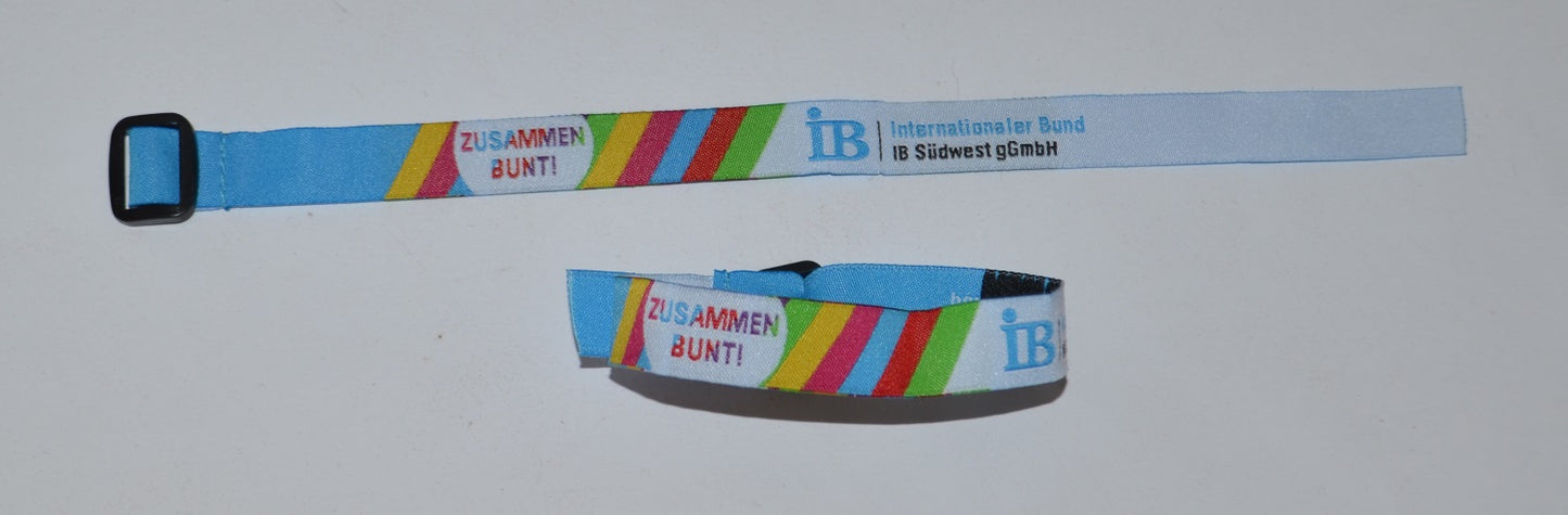 Admission Ribbon - Small fabric bracelet as a ticket for festivals or events