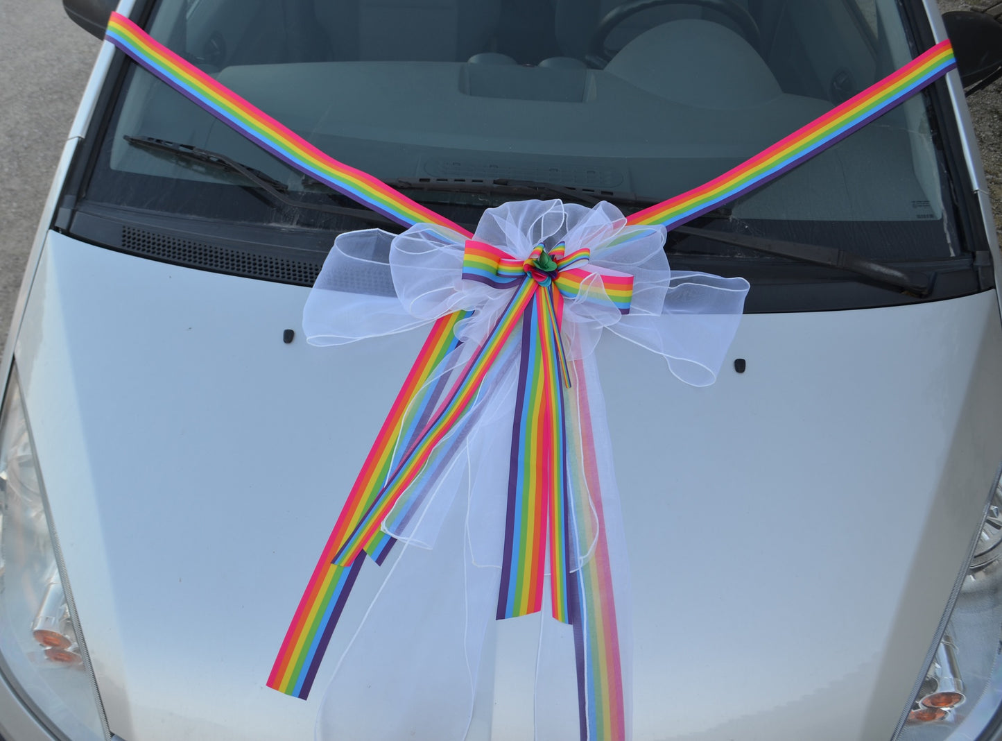 Giant Bow for Wedding Car - Rainbow colors, Pride, LGBTQ