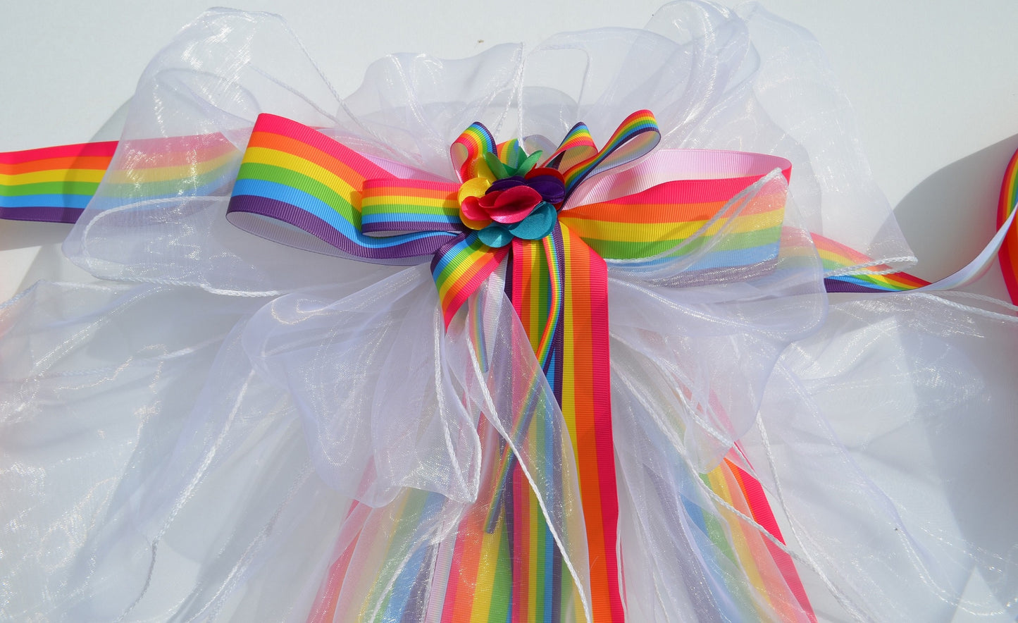 Giant Bow for Wedding Car - Rainbow colors, Pride, LGBTQ