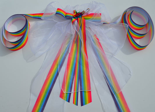 Giant Bow for Wedding Car - Rainbow colors, Pride, LGBTQ